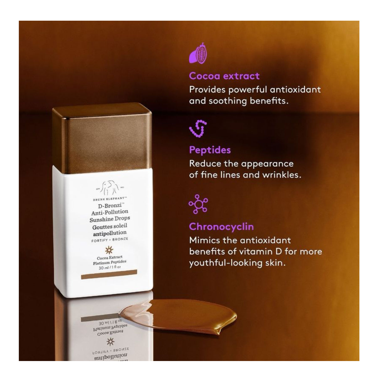 Drunk Elephant - D-Bronzi™ Anti-Pollution Bronzing Drops with Peptides