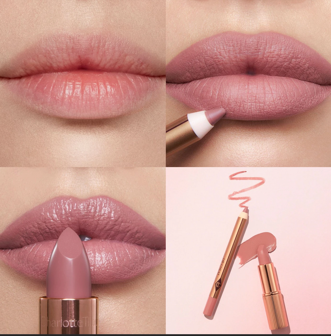 Charlotte Tilbury Mini Pillow Talk Lipstick & Liner Set | Pillow Talk Fair - cool pink nude