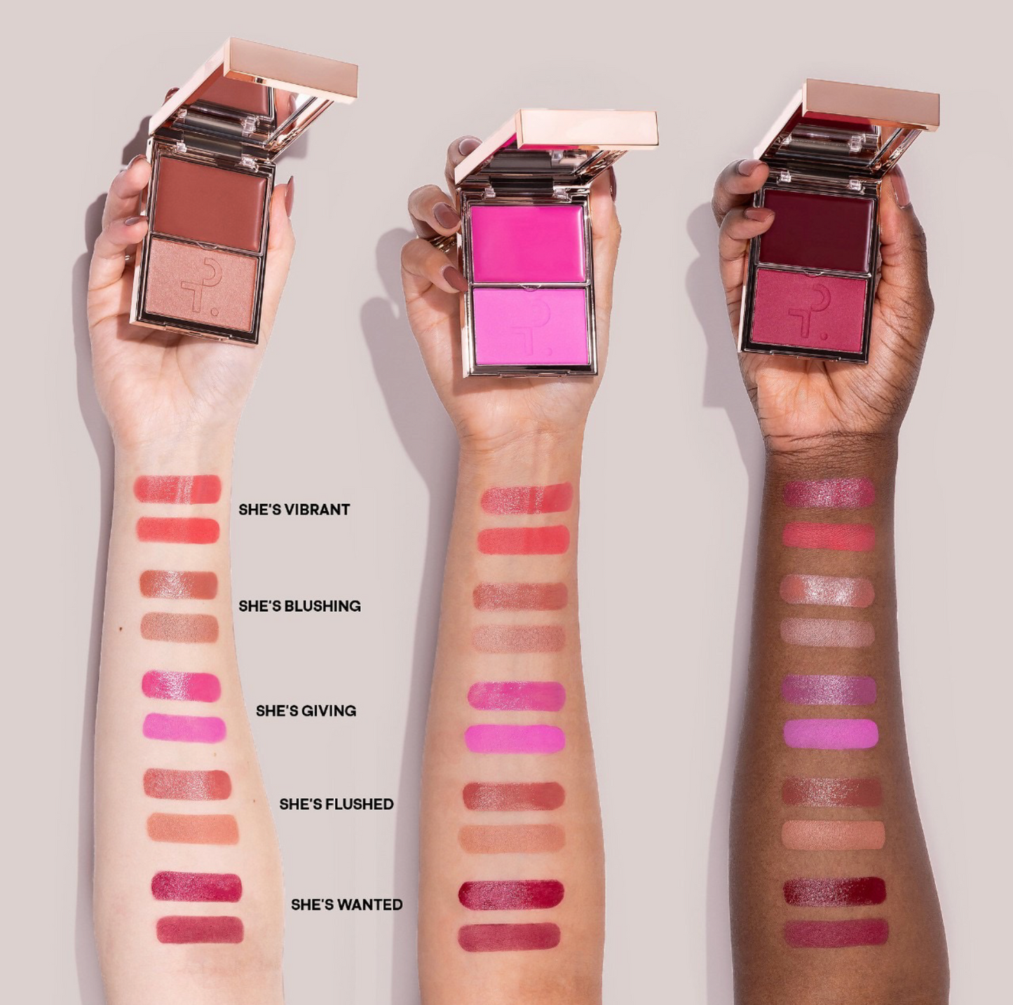 Patrick Ta - Major Headlines - Double-Take Creme & Powder Blush Duo | She's Giving (vibrant blue pink)