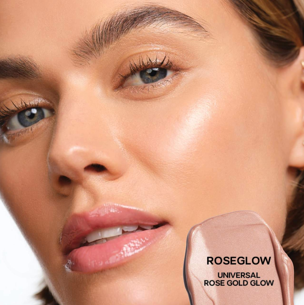 Saie Glowy Super Gel Lightweight Dewy Multipurpose Illuminator | Roseglow - universal rose gold glow