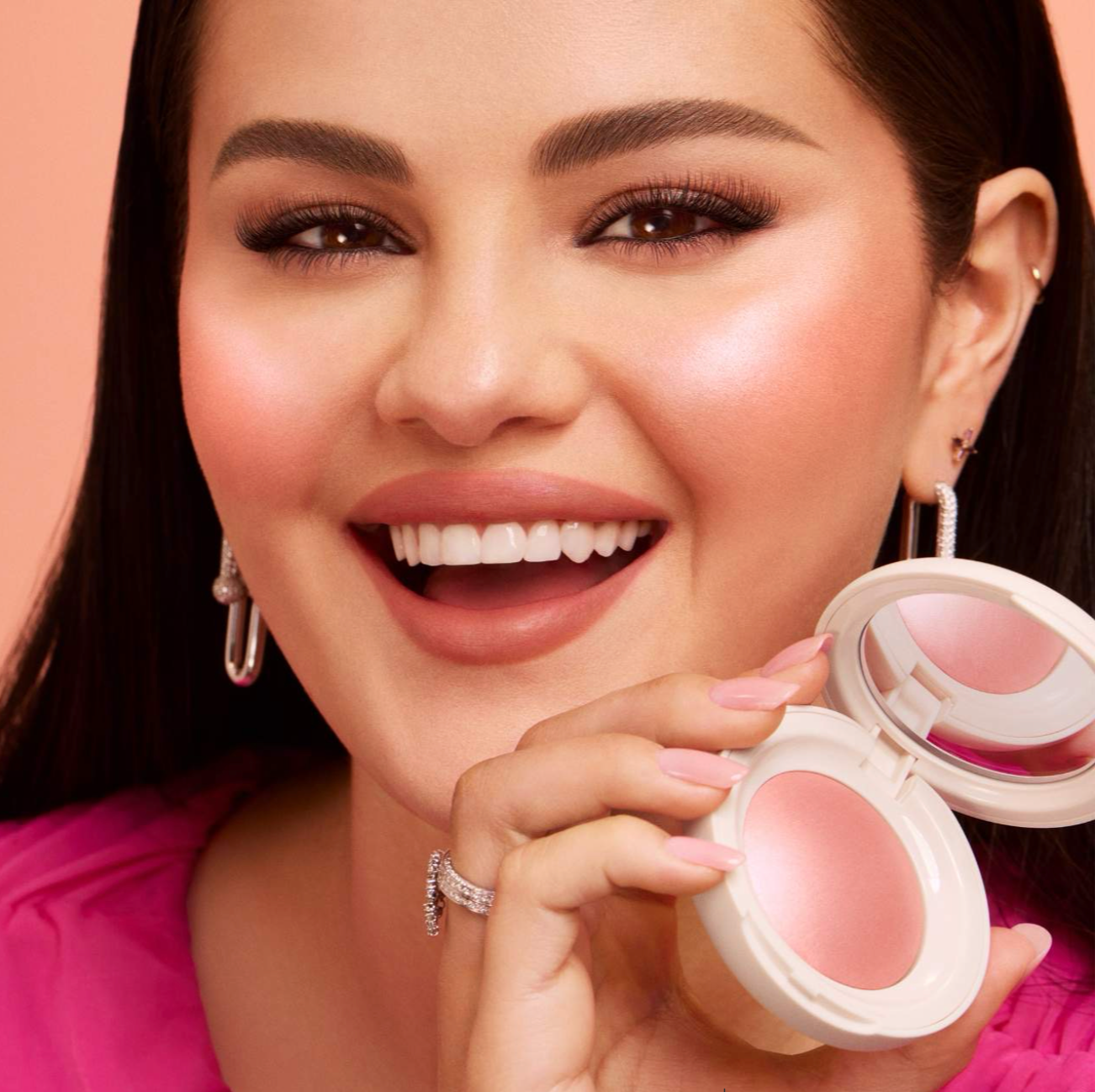 Rare Beauty - Soft Pinch Luminous Powder Blush | Cheer (Selena's custom shade) - light warm pink