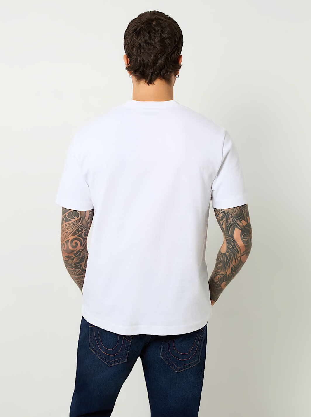 TRUE RELIGION HEAVYWEIGHT TEE CHARCOAL